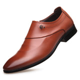 Summer Breathable Men's British Leather Shoes - WOMONA.COM