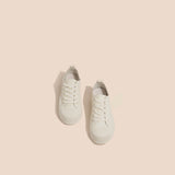 Casual White Leather Sneakers - WOMONA.COM