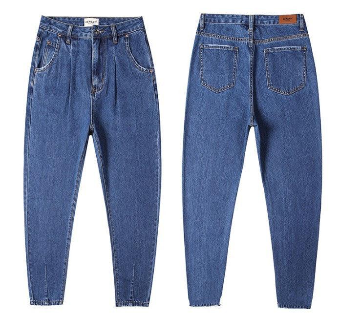 Casual Denim Trousers - WOMONA.COM