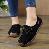 Lace-up Flat Shoes Sneakers Women - WOMONA.COM