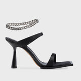 Square Toe Chain Sandals - WOMONA.COM