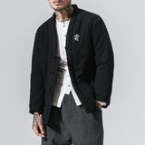 Men Cotton Jacket Retro Cardigan Pants - WOMONA.COM