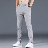 Ice Silk Men's Pants Straight Trousers Men's - WOMONA.COM