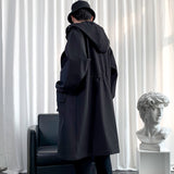 New Windbreaker Long Hooded  Jacket Men's - WOMONA.COM