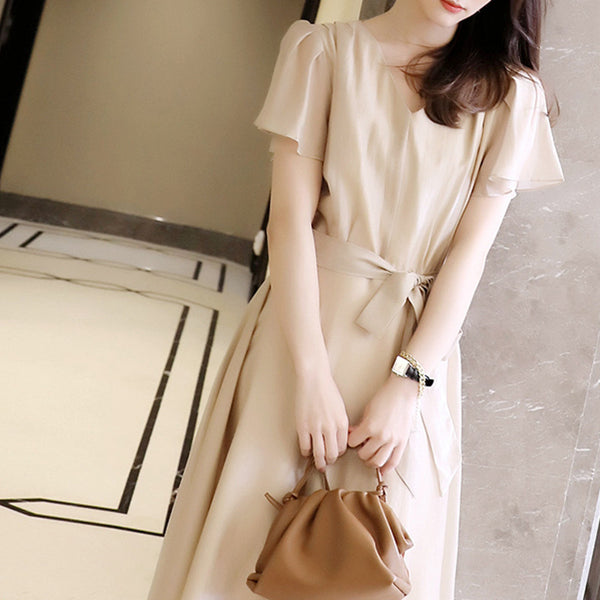 Elegant Chiffon Dress - WOMONA.COM