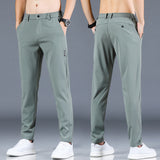 Ice Silk Men's Pants Straight Trousers Men's - WOMONA.COM