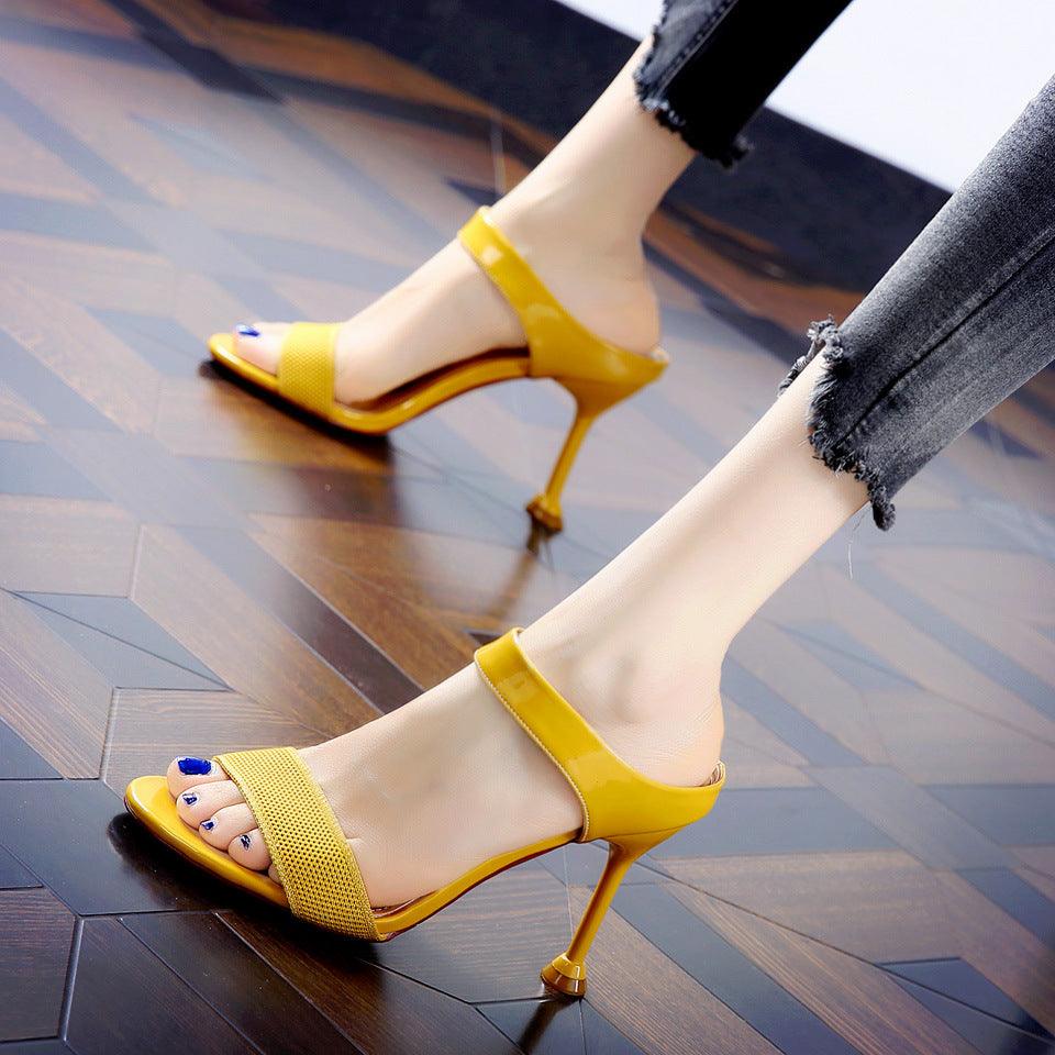 Net Red Stiletto High Heel Sandals - WOMONA.COM