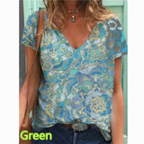 Short Sleeve Loose Plus Size T-shirt Top - WOMONA.COM