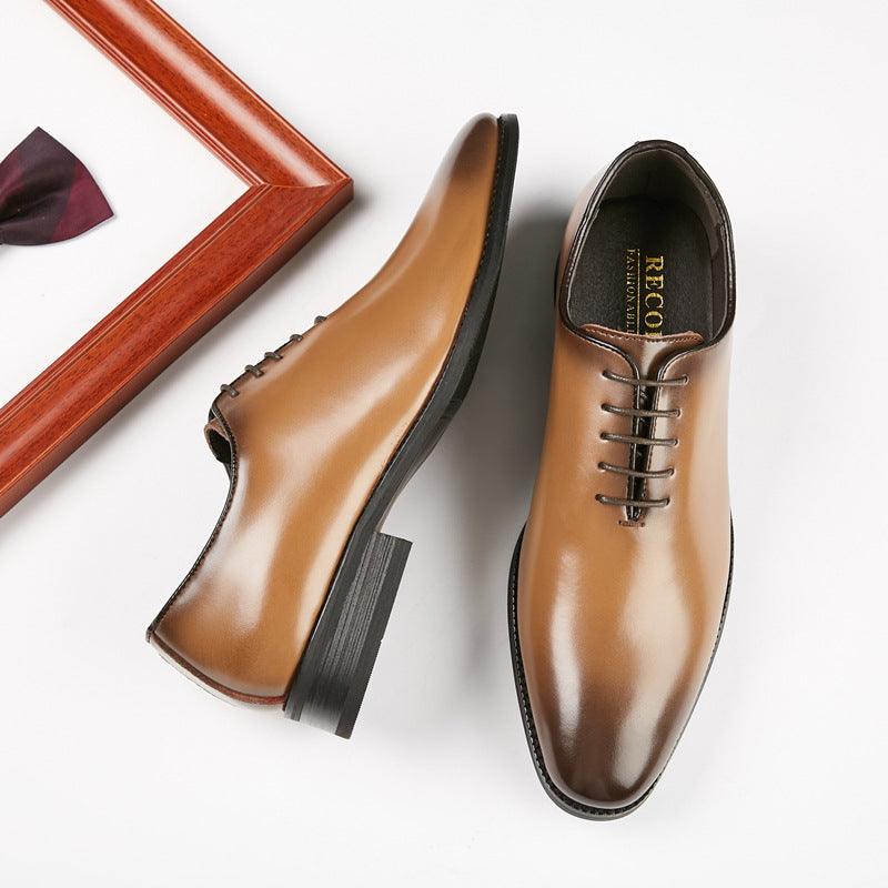 New Leather Hand-polished Business Shoes Men's - WOMONA.COM