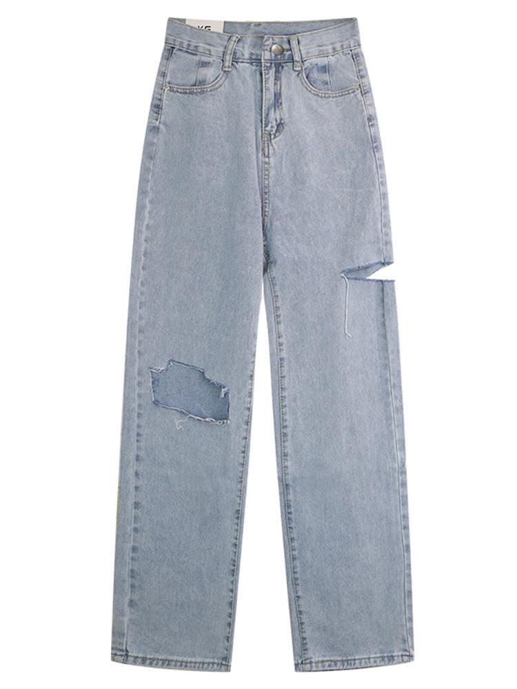 Wide Leg Loose Straight Pants - WOMONA.COM