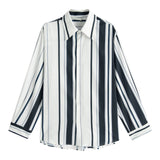 Retro Striped Shirt For Men - WOMONA.COM