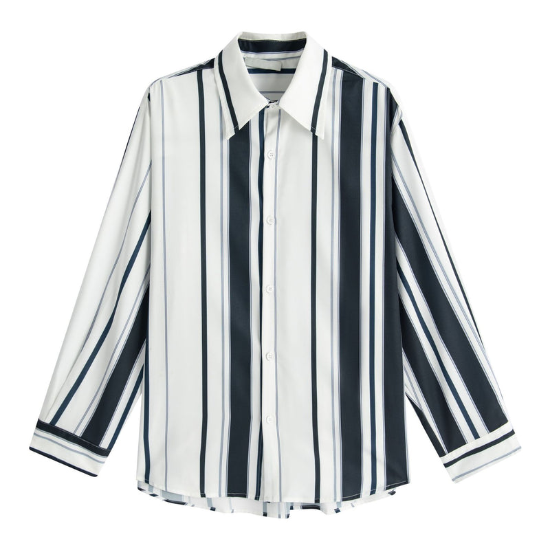 Retro Striped Shirt For Men - WOMONA.COM