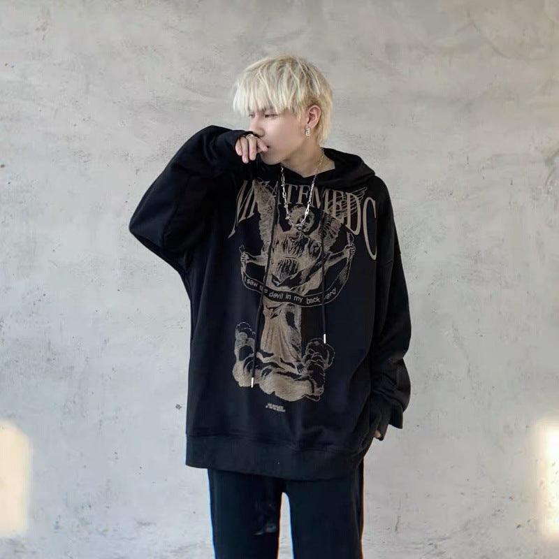Minority Angel Printed Hoodie Men - WOMONA.COM