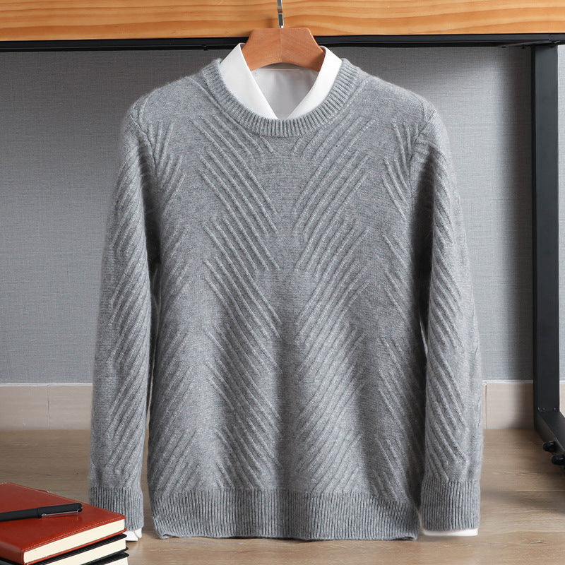 Round Neck Padded Sweater - WOMONA.COM