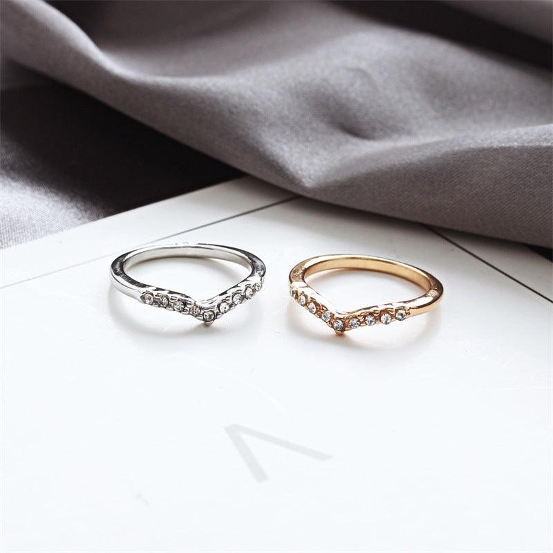 V-shaped Unique Design Diamond - WOMONA.COM