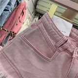 Fringed Frayed Denim Shorts Women - WOMONA.COM