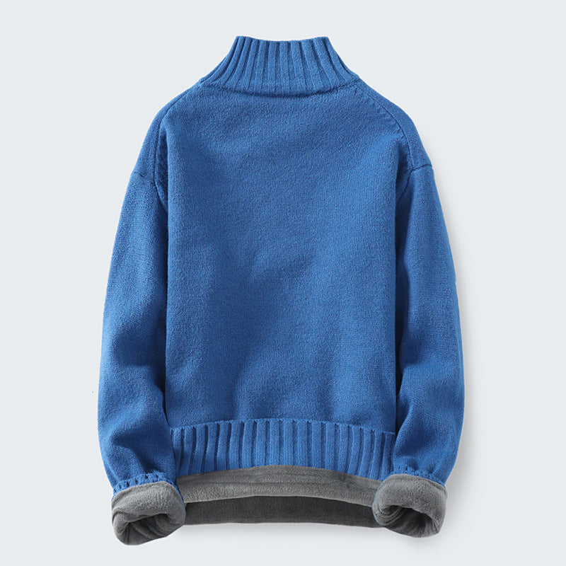 High Neck Men's Sweater - WOMONA.COM