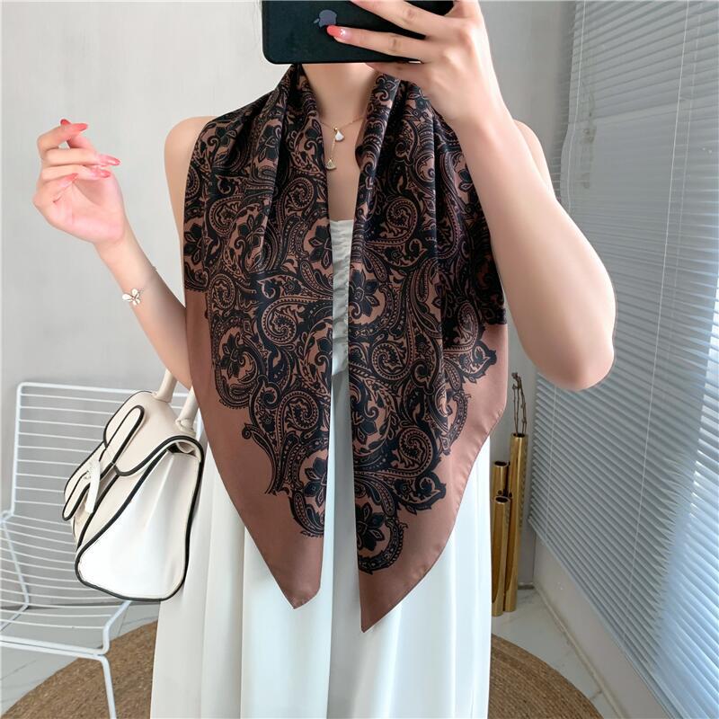 Leopard Twill Scarf - WOMONA.COM