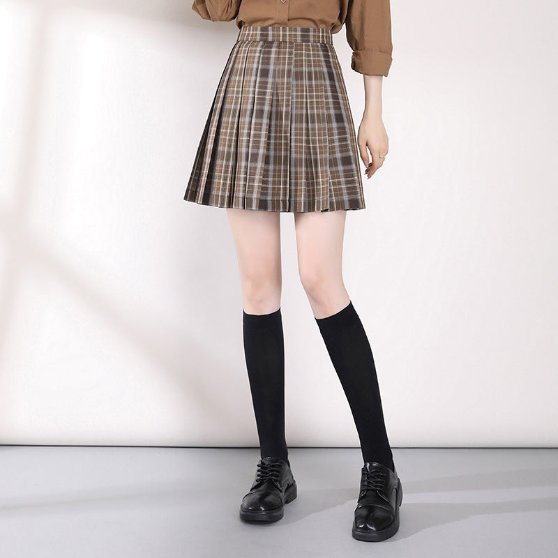 New Style Plaid Short Skirt Elegant - WOMONA.COM