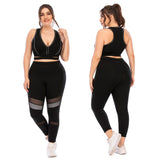 Workout Suits Plus Size Yoga Clothes Tights  Pants - WOMONA.COM