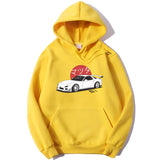 Printed Hoodie Sweatshirt Car Culture - WOMONA.COM