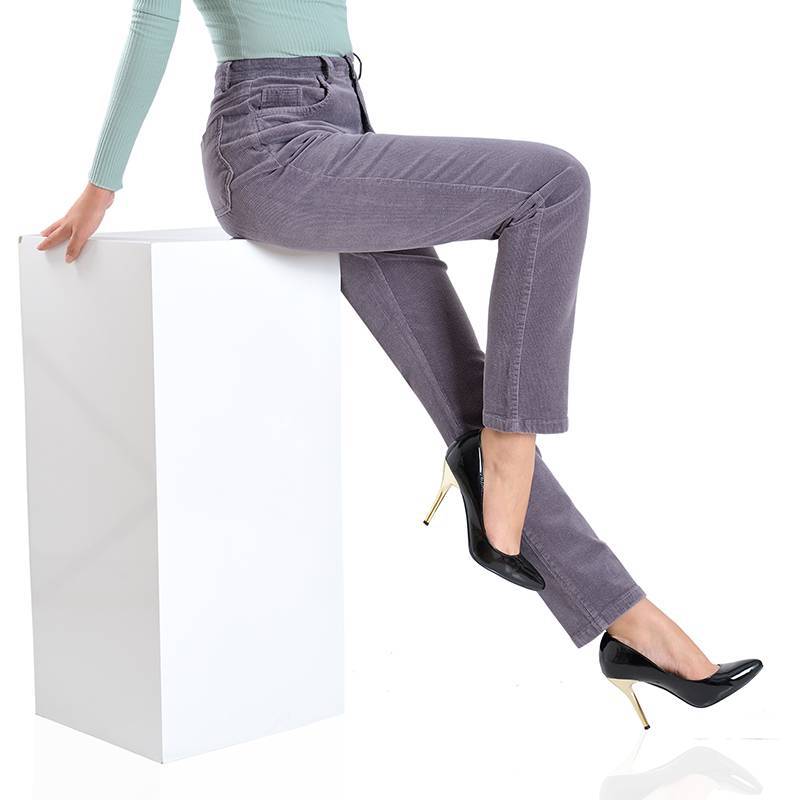 Leg Pants Corduroy Trousers - WOMONA.COM