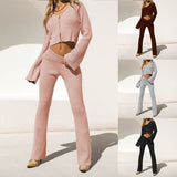 Cardigan Zipper Casual Suit for women - WOMONA.COM