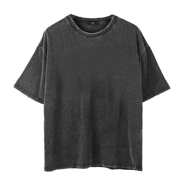 Black Solid Color T-shirt Men - WOMONA.COM