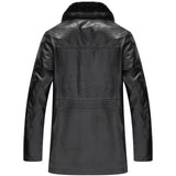 Leather Coat Windbreaker Jacket Mens - WOMONA.COM