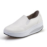 Leather White Shoes Women - WOMONA.COM