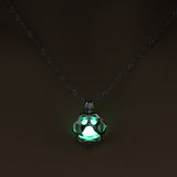 Dog Paw Hollow Luminous Necklace - WOMONA.COM