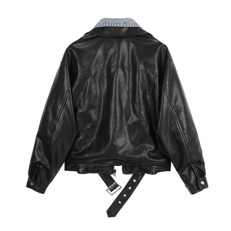 Fashion Leather Jacket - WOMONA.COM