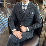 Men's Casual Business Suit Three-piece - WOMONA.COM