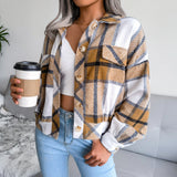 Plaid Coat Jacket - WOMONA.COM