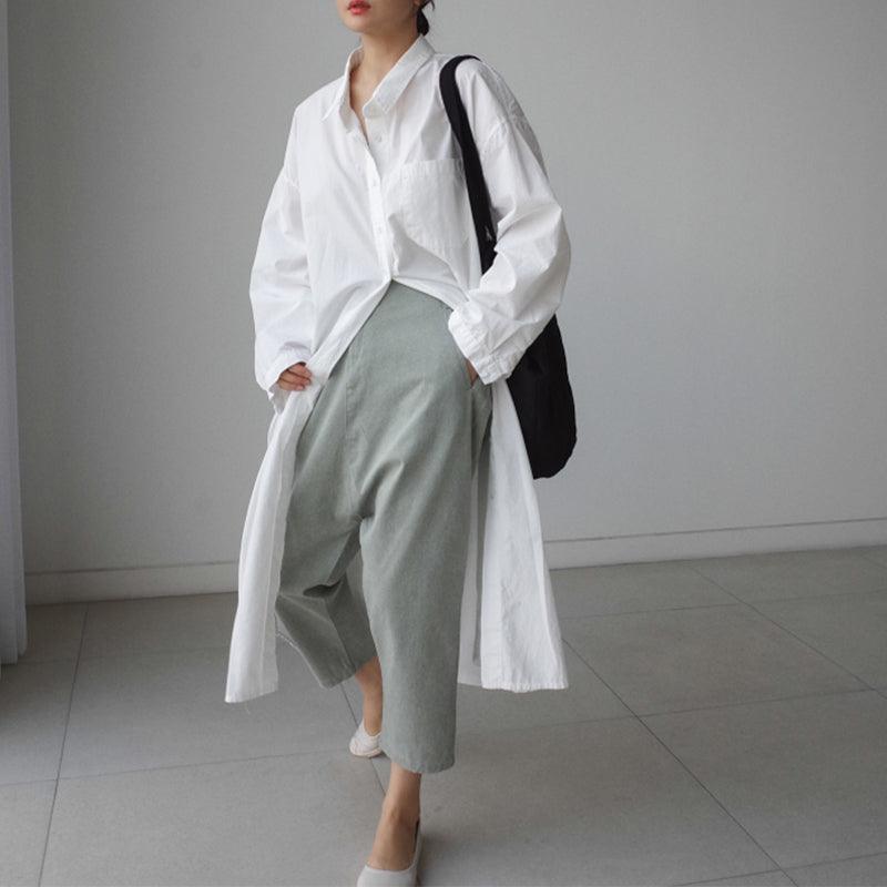 Long-sleeved Shirt Top - WOMONA.COM