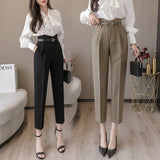 Thin Nine Point Harem Pants - WOMONA.COM