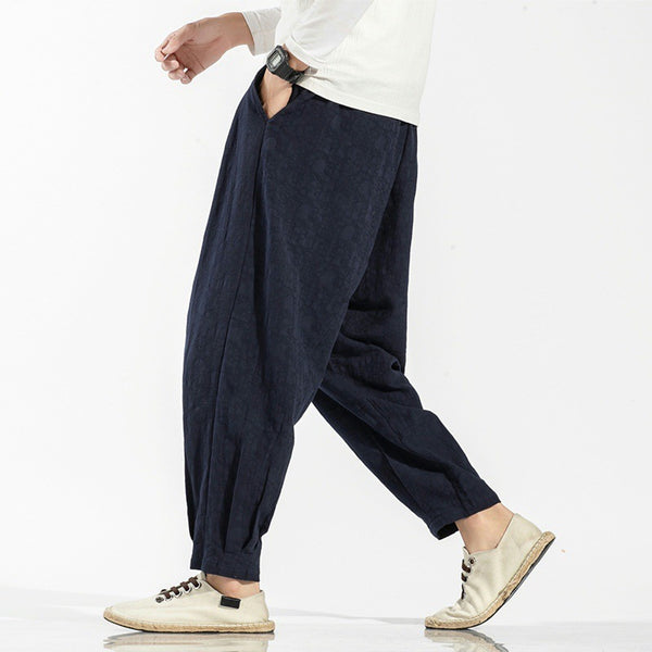 Chinese Style Retro Embroidery Men Trousers - WOMONA.COM