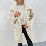 Slot Pocket Mid-length Coat - WOMONA.COM