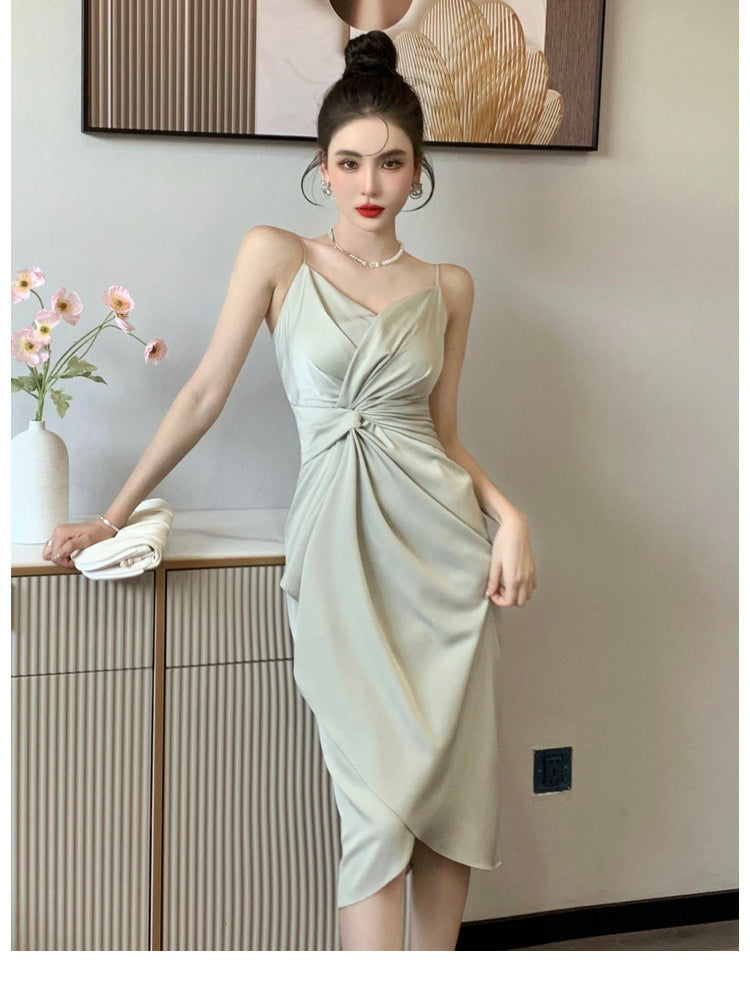 Slim Fit Fashion Slim Slip Dress - WOMONA.COM