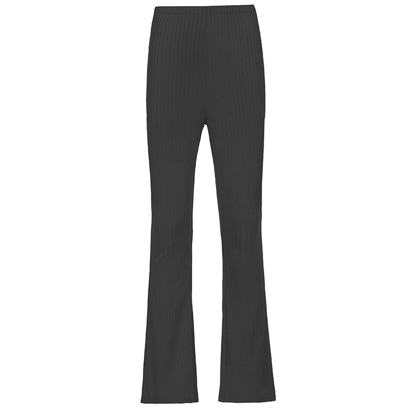 Skinny Slit Micro Trousers - WOMONA.COM