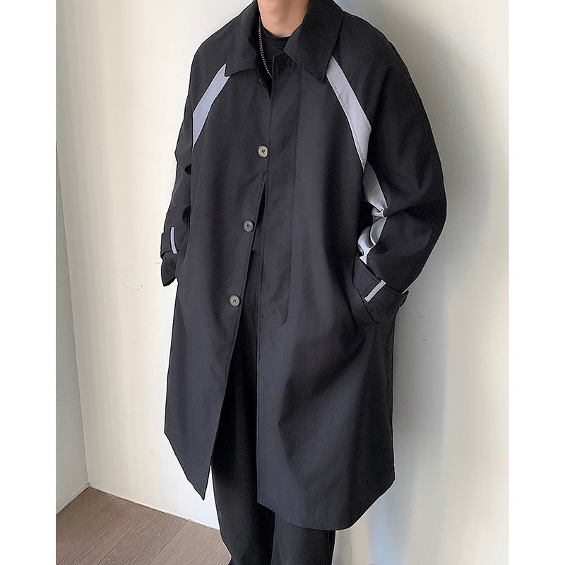 Men's Mid-Length Trench Coat - WOMONA.COM