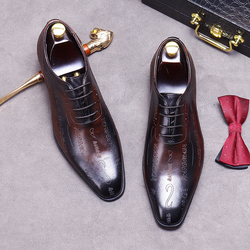 Men's Business Formal Leather Shoes - WOMONA.COM