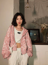 Leopard Print Short Cardigan Jacket - WOMONA.COM