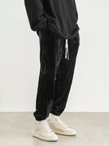 Retro Ice Velvet Loose-fitting Sweatpants Men - WOMONA.COM