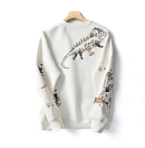 Embroidered Cotton Sweatshirt - WOMONA.COM