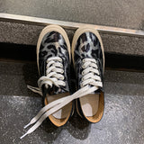 Leopard Print Canvas Shoes - WOMONA.COM