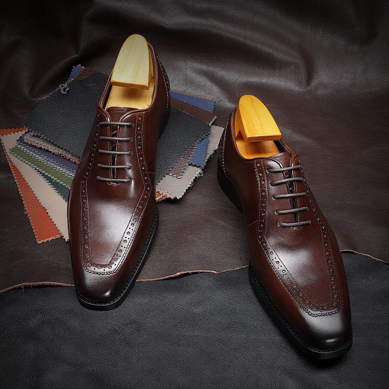 Oxford Men's Formal Dress Single Shoes Leather - WOMONA.COM