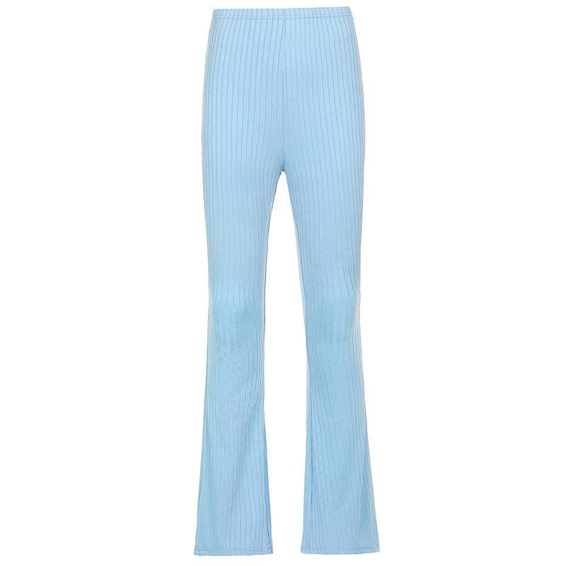 Skinny Slit Micro Trousers - WOMONA.COM