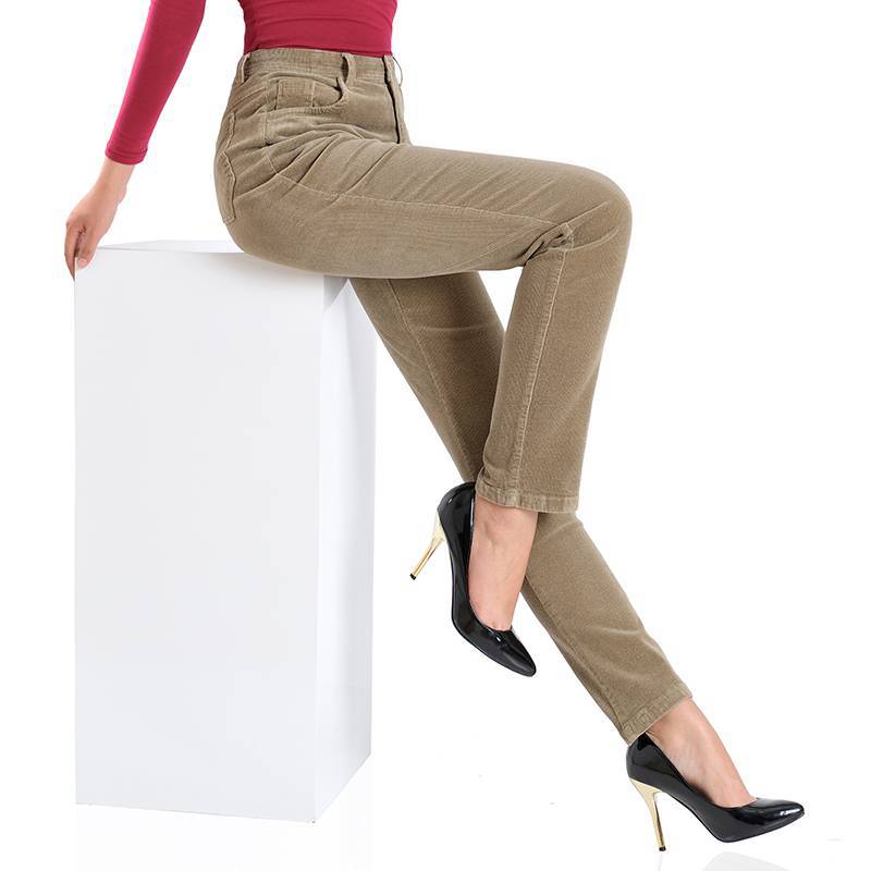 Leg Pants Corduroy Trousers - WOMONA.COM