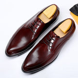 Three-joint Casual Formal Leather Shoes - WOMONA.COM